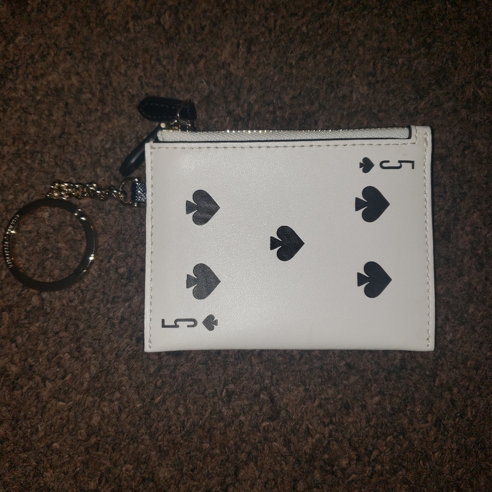 ❤Kate Space Double-zip Spade Card coin purse